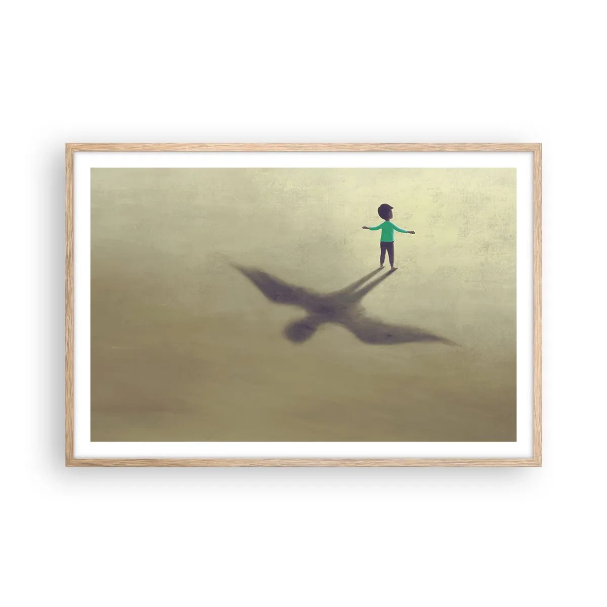 Poszter világos tölgy keretben - A jövő hőse - 91x61 cm