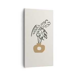 Vászonkép - Monstera - a ház díszítése - 55x100 cm