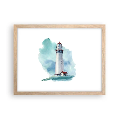 Poszter világos tölgy keretben - A kék szelíd húga - 40x30 cm