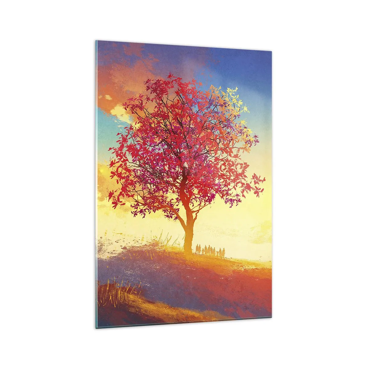 Üveg kép - Zarándok a célállomáson - 70x100 cm