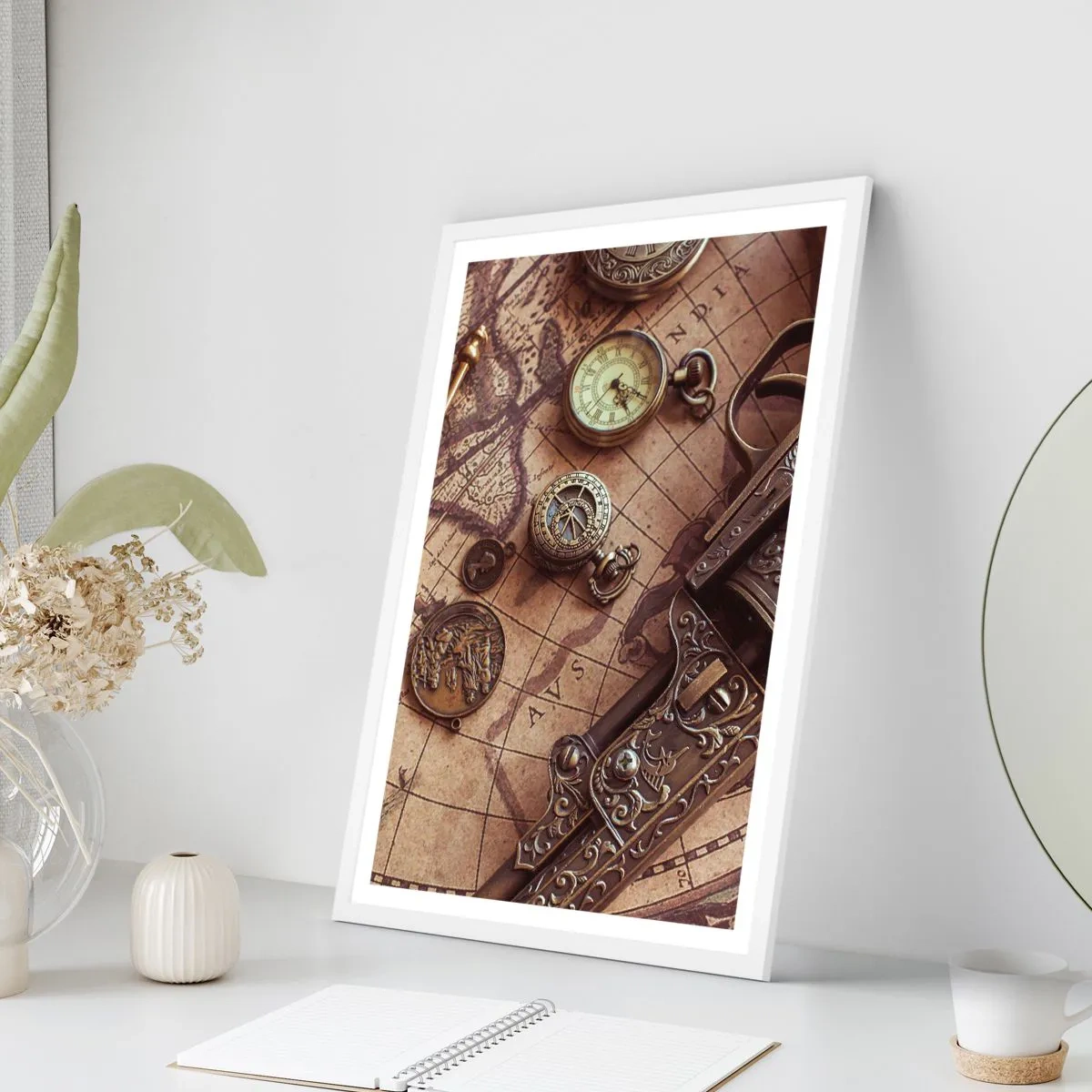 Poszter fekete keretben - Hív a kaland  - 61x91 cm