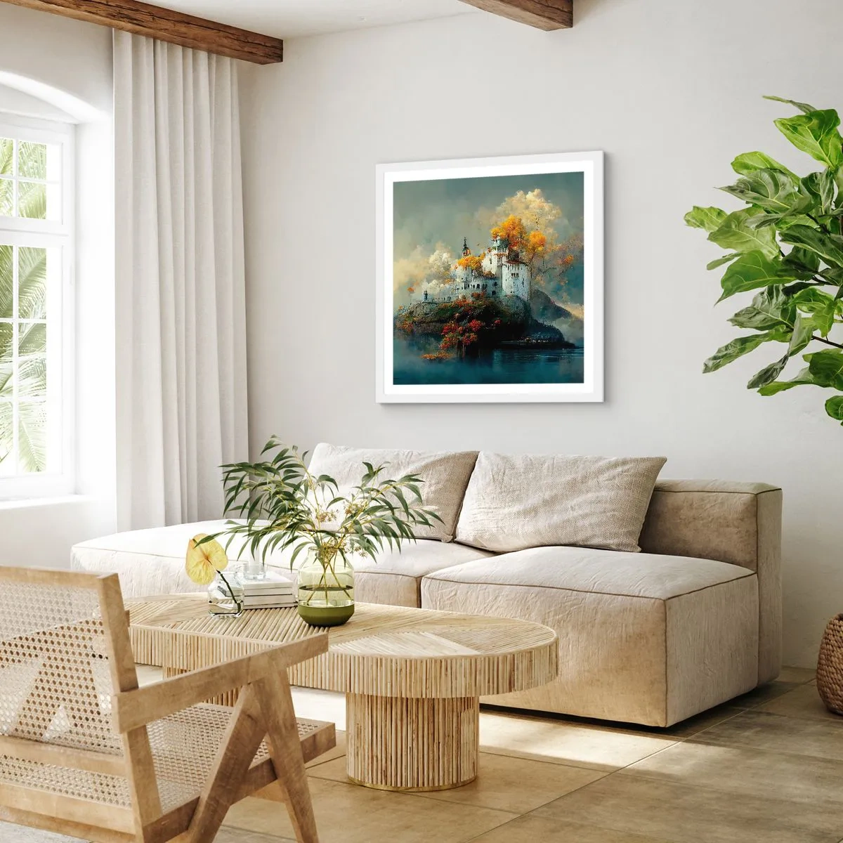 Poszter fekete keretben - Egy romantikus történet kezdete - 60x60 cm