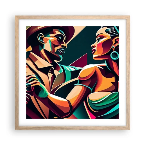 Poszter világos tölgy keretben - A szív ritmusában - 50x50 cm