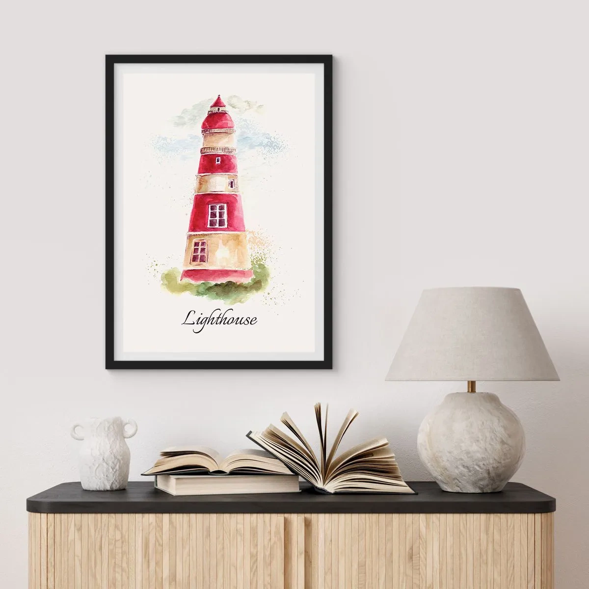 Poszter fehér keretben - Körbe mindíg időjárás - 30x40 cm