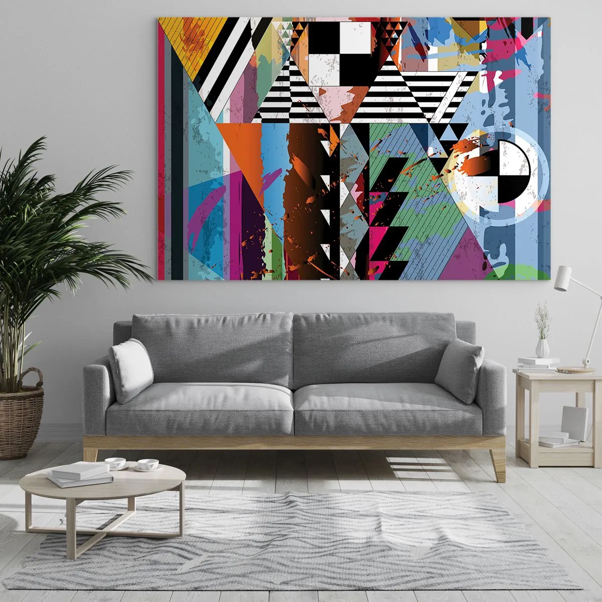 Üveg kép - Geometrikus és organikus - 120x80 cm