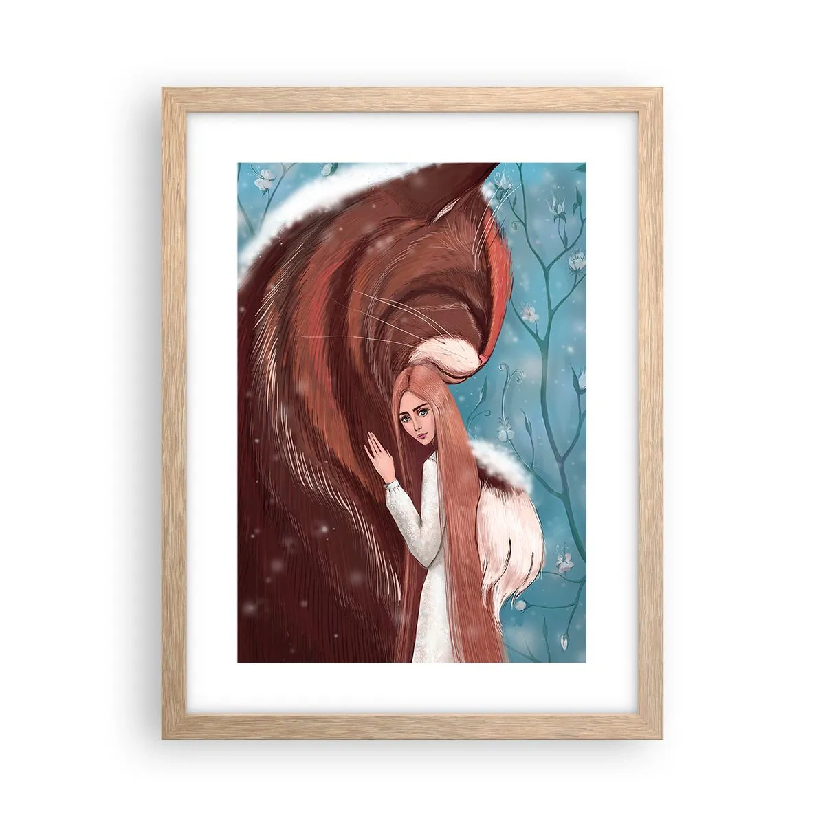 Poszter világos tölgy keretben - Üdvözöljük a mesében - 30x40 cm