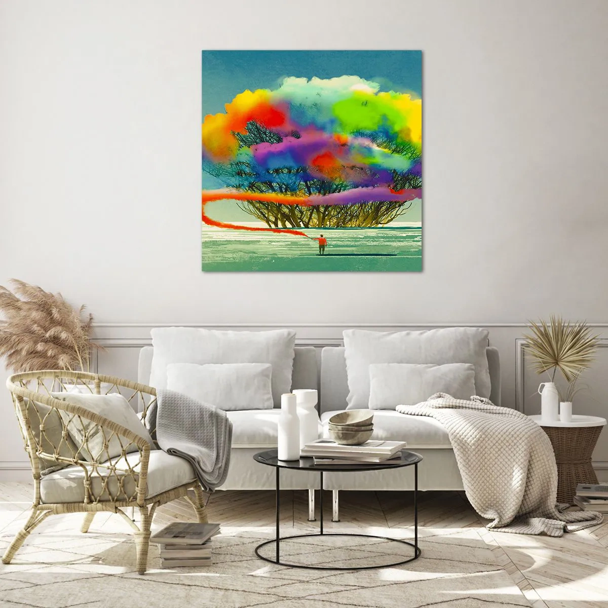 Üveg kép - Keltsd életre ezt a világot - 30x30 cm