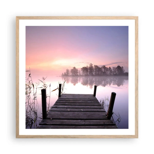 Poszter világos tölgy keretben - A lila ködből... - 60x60 cm