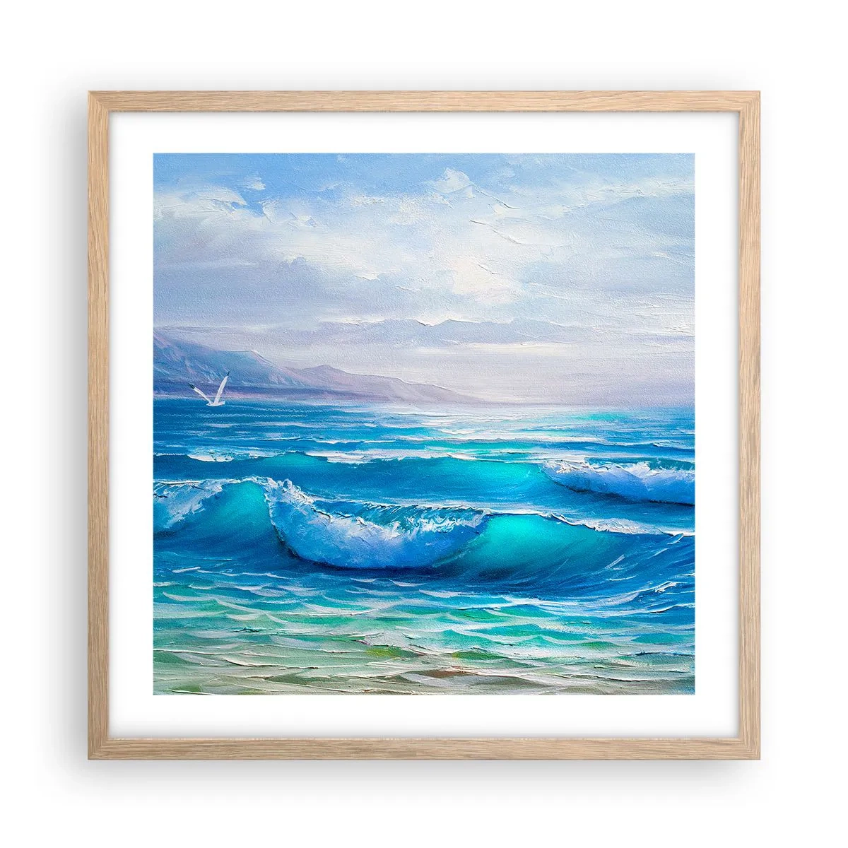 Poszter világos tölgy keretben - Megkönnyebbülést hoz - 50x50 cm