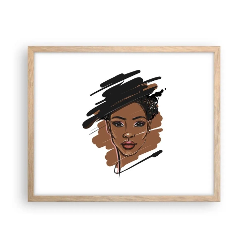 Poszter világos tölgy keretben - Édes, mint a csokoládé - 50x40 cm