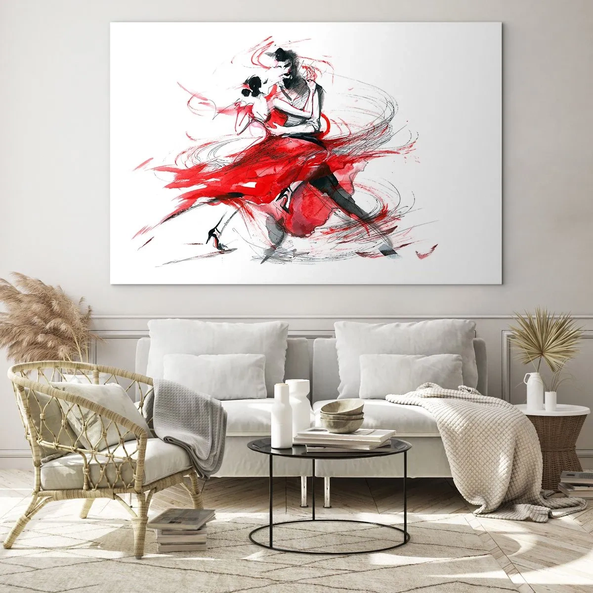 Üveg kép - Tango - a szenvedély ritmusa - 120x80 cm