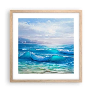 Poszter világos tölgy keretben - Megkönnyebbülést hoz - 40x40 cm