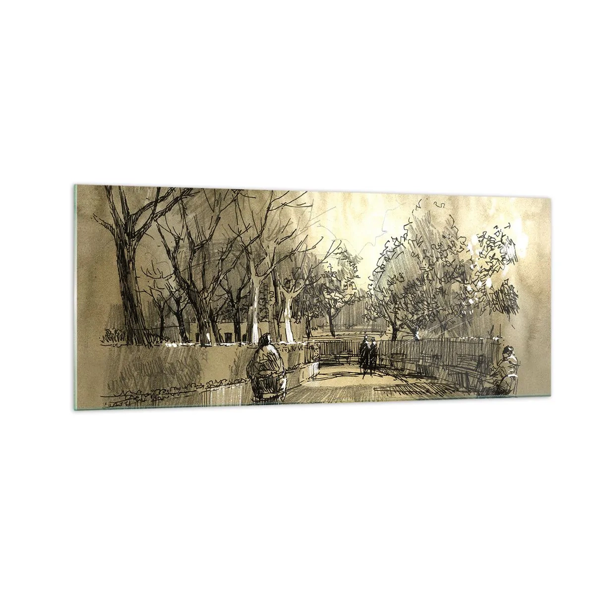 Üveg kép - Egy tollal megállított pillanat - 100x40 cm