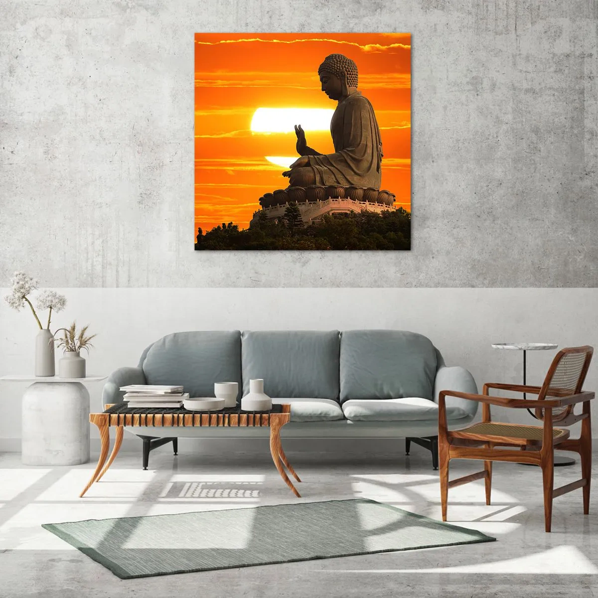 Üveg kép - Félelem nélkül a világtól - 40x40 cm