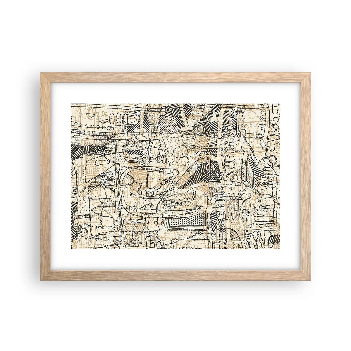 Poszter világos tölgy keretben - Dekódolásra vár - 40x30 cm