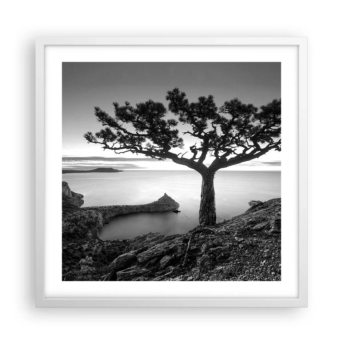 Poszter fekete keretben - Béke a horizontig - 50x50 cm