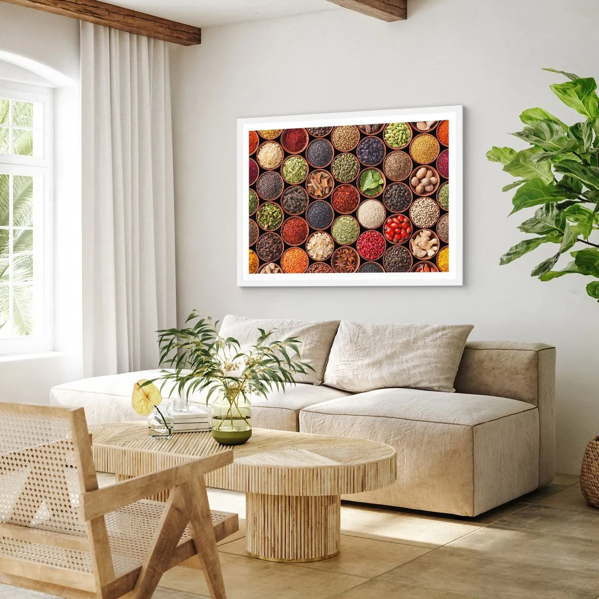 Poszter fekete keretben - A világ összes íze - 70x50 cm