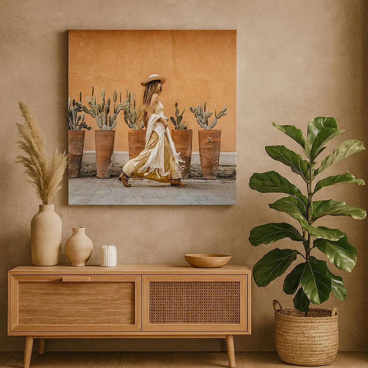 Vászonkép - Hippi stílusban - 30x30 cm