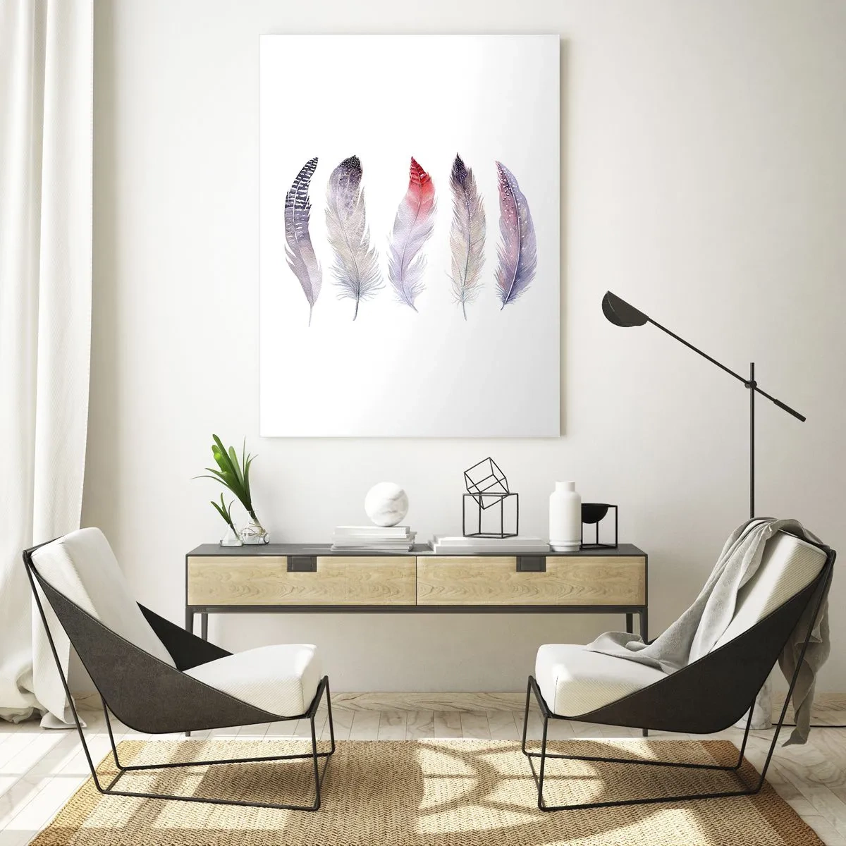 Üveg kép - Gyengéd, mint a sokszínű köd - 50x70 cm