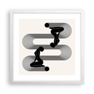 Poszter fekete keretben - Érzéki szimmetria - 40x40 cm