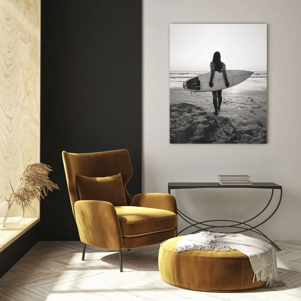 Üveg kép - Tengeri hullámok lánya - 50x70 cm