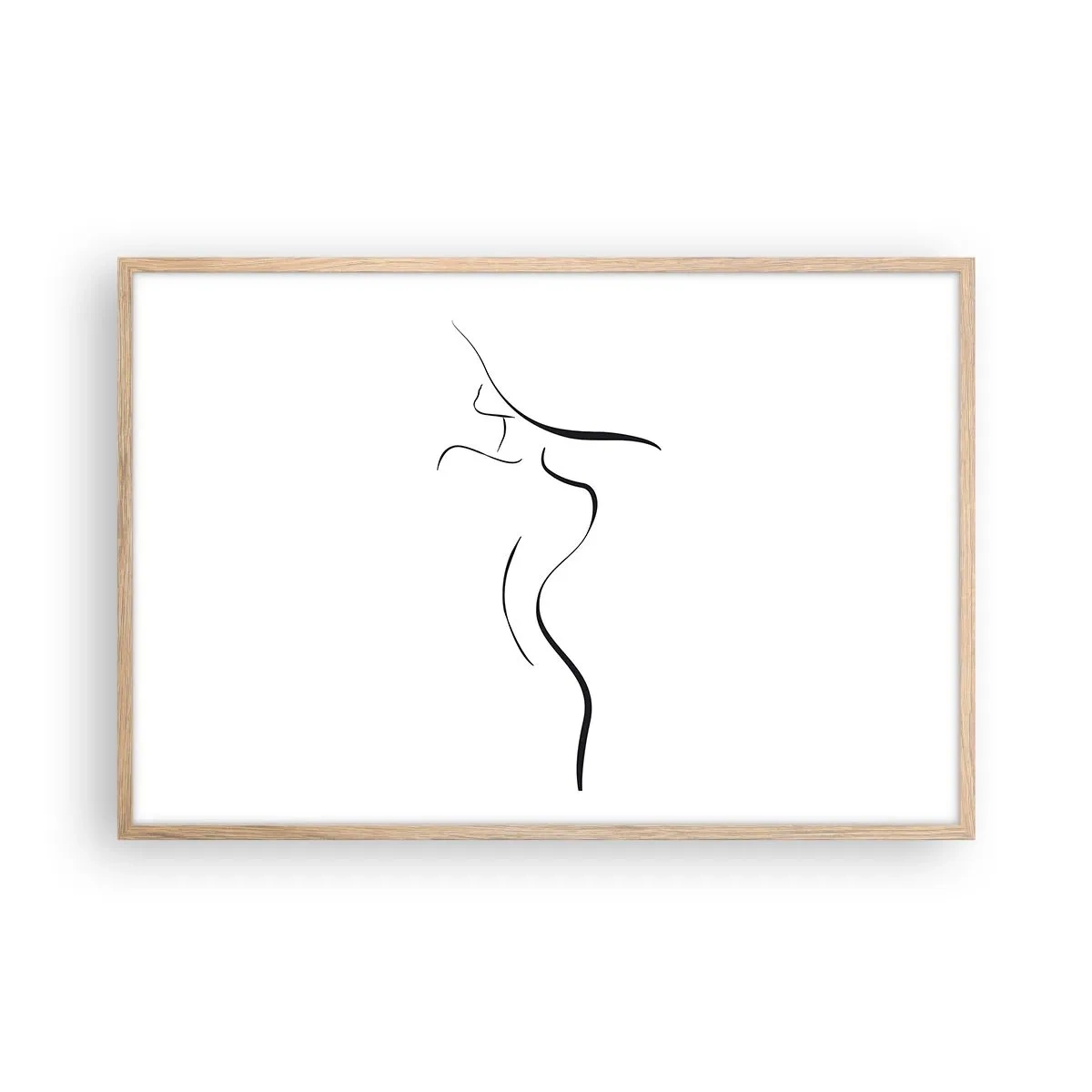 Poszter világos tölgy keretben - Megfoghatatlan, mint egy hullám - 91x61 cm