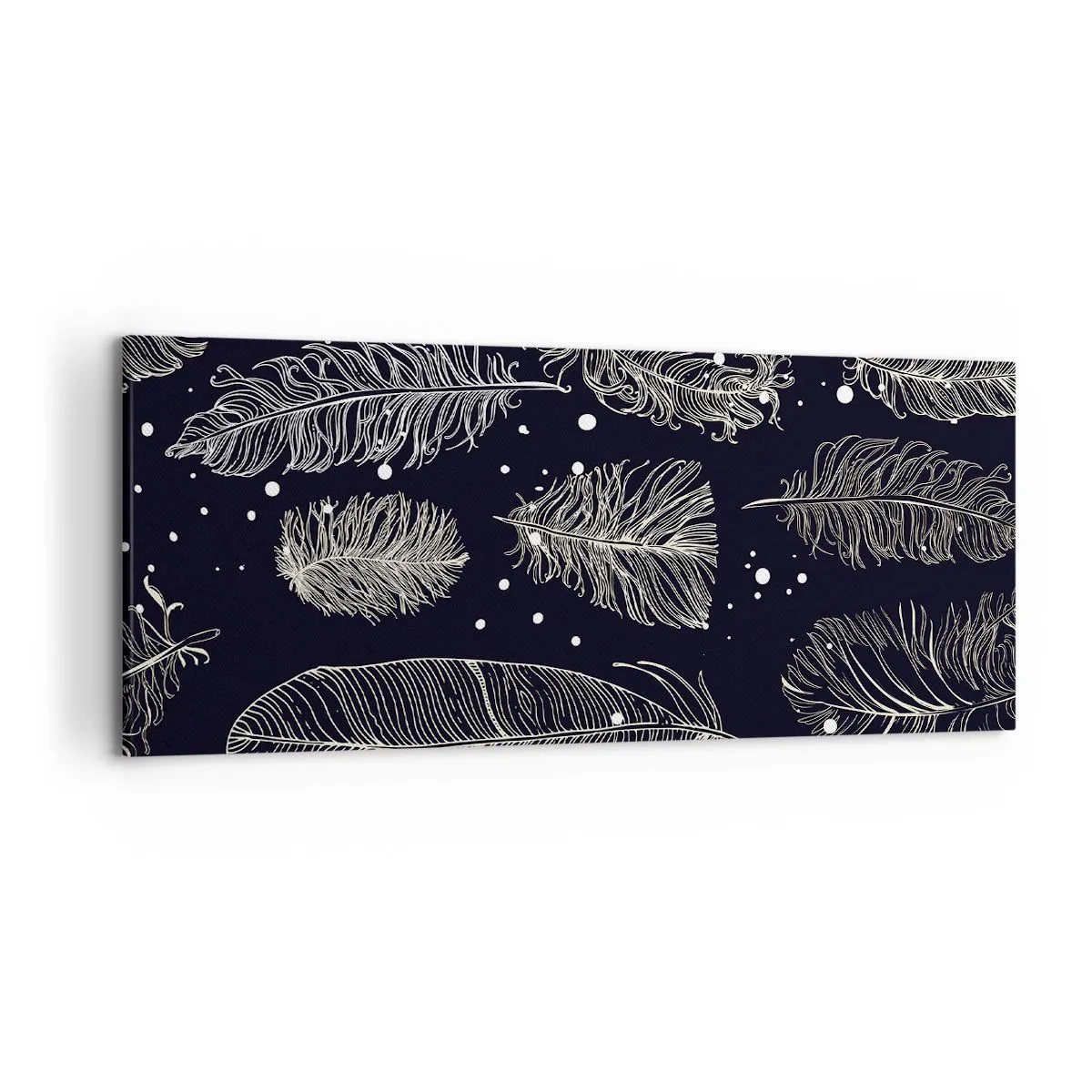 Vászonkép - Tollas csipke - 120x50 cm