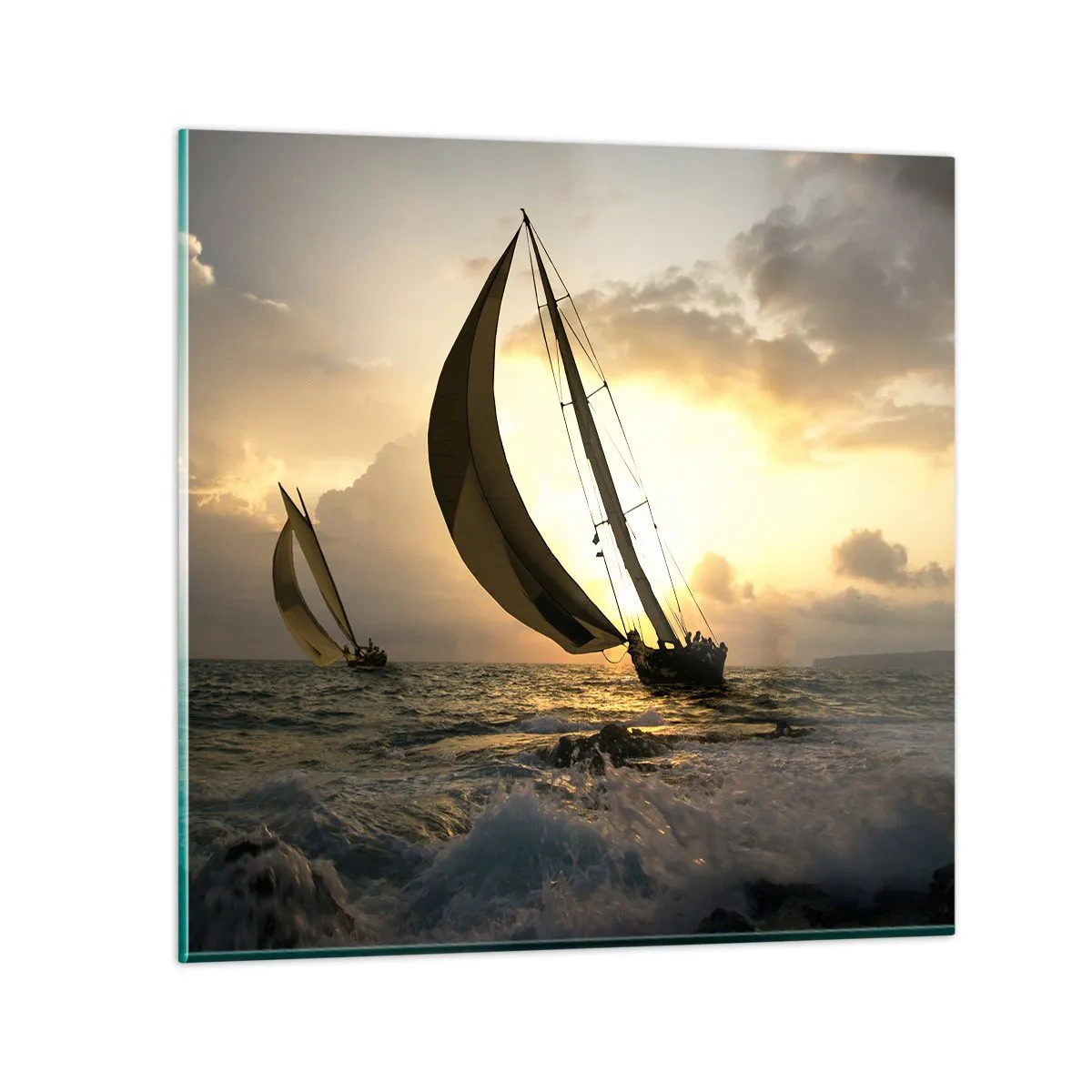 Üveg kép - Széllel és széllel szemben - 70x70 cm