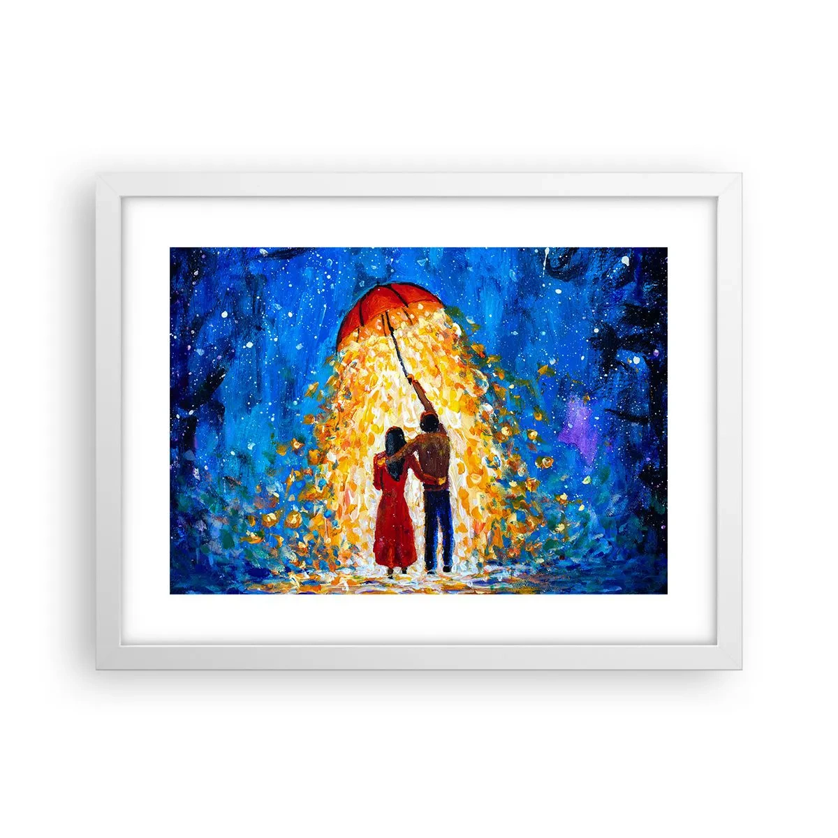 Poszter fekete keretben - Egy esős este varázsa? - 40x30 cm