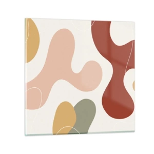 Üveg kép - Pöttyök vagy hullámok? - 70x70 cm