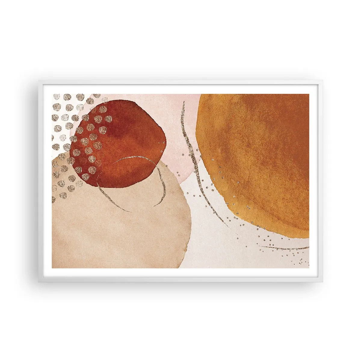 Poszter fekete keretben - Gömbölyűség és mozgás - 100x70 cm