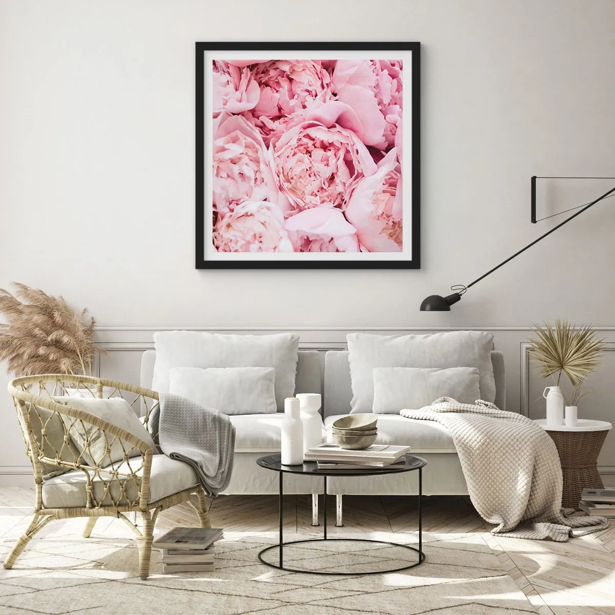 Poszter fehér keretben - Átölelve és illatos - 50x50 cm