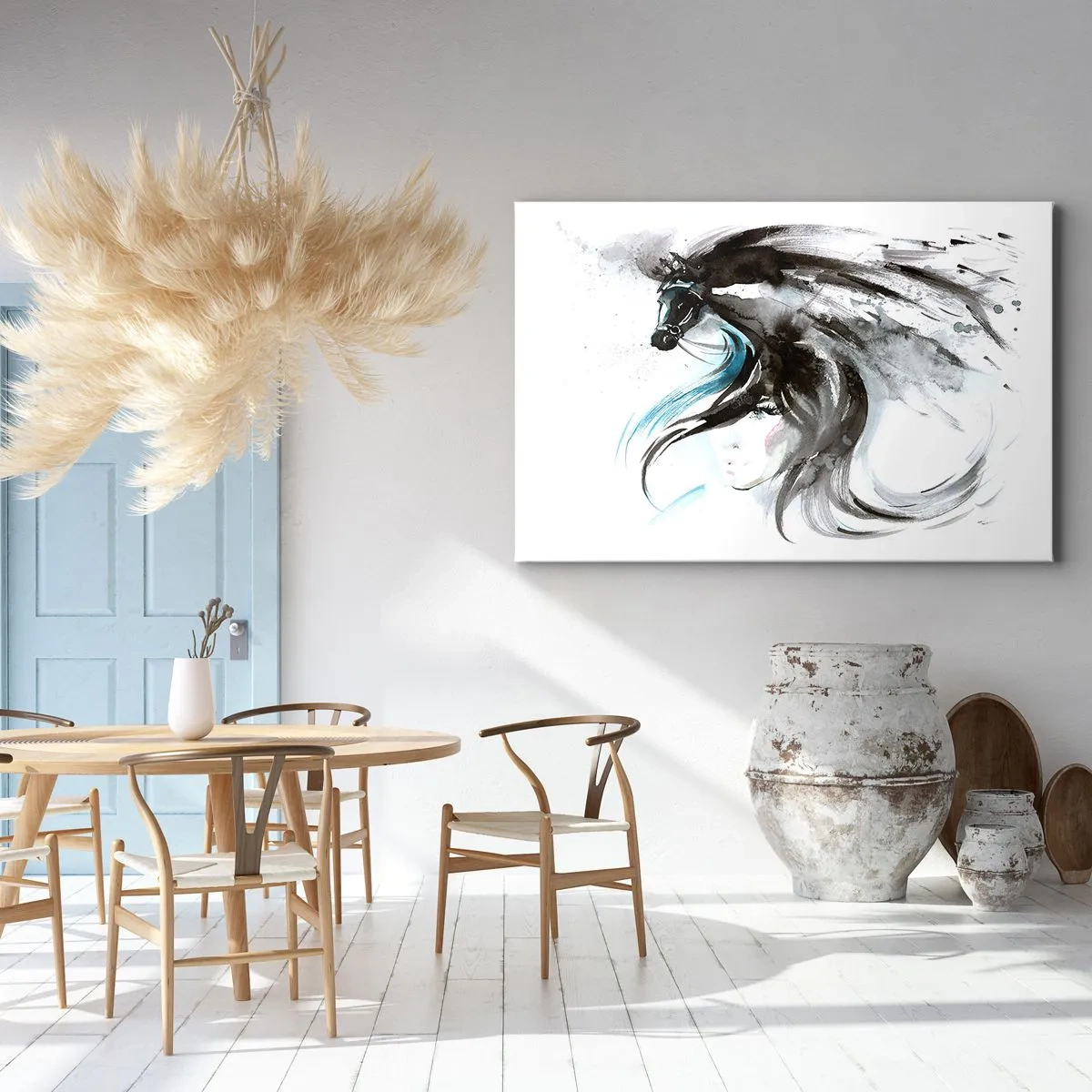 Vászonkép - Fekete Herceg Vágtája - 120x80 cm