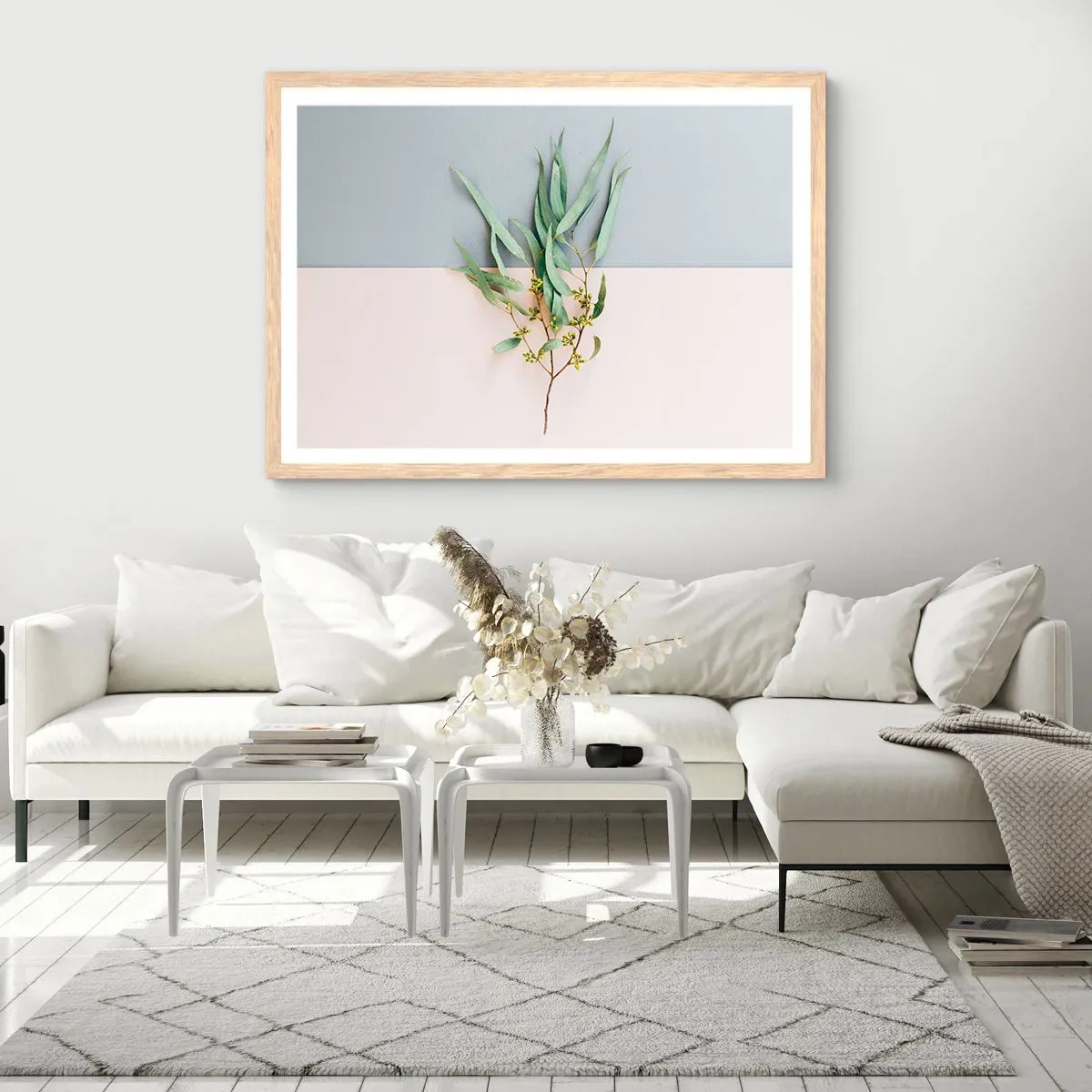 Poszter világos tölgy keretben - Pasztell finomság - 50x40 cm