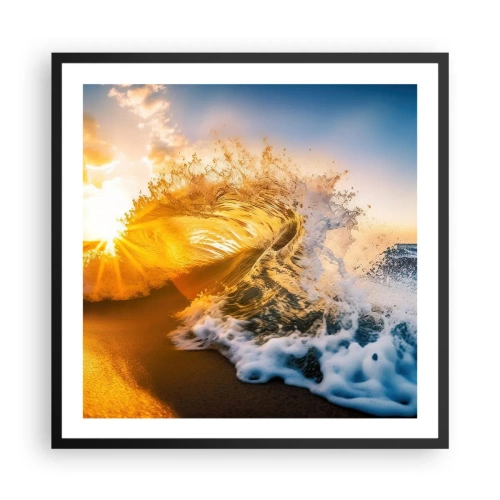 Poszter fehér keretben - Játék a homokban - 60x60 cm