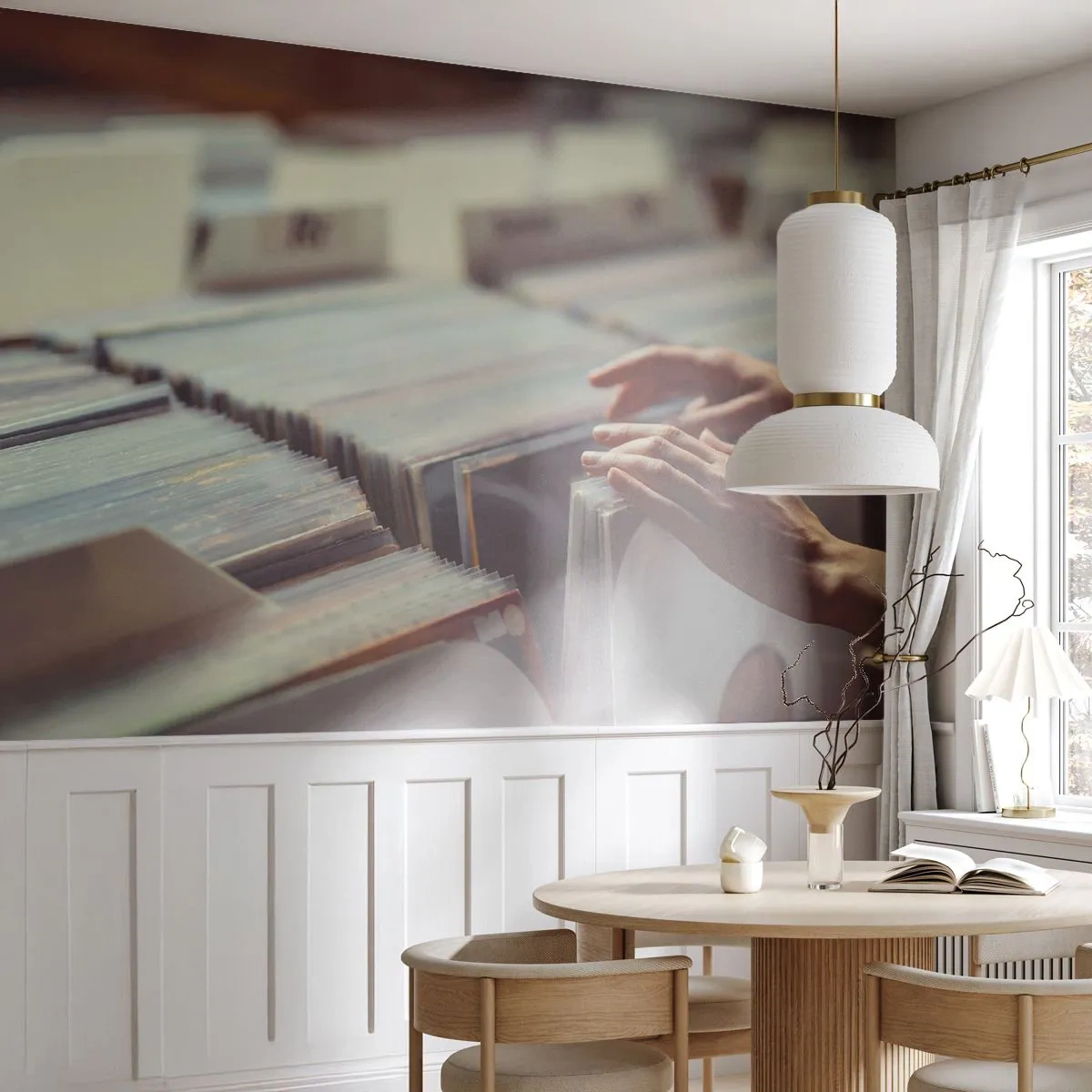 Öntapadós Fotótapéta Deluxe Sticker - Érzelmeket keresése - Vinyl, Zene, Zenebolt - 350x256 cm