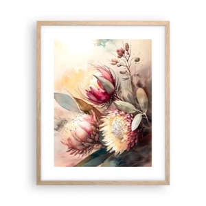 Poszter világos tölgy keretben - Profilból és en face - 40x50 cm