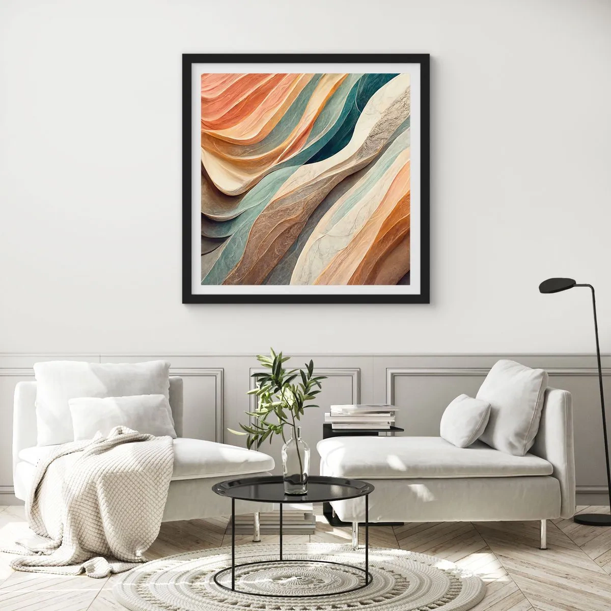 Poszter fehér keretben - Változás előtti pillanat - 60x60 cm