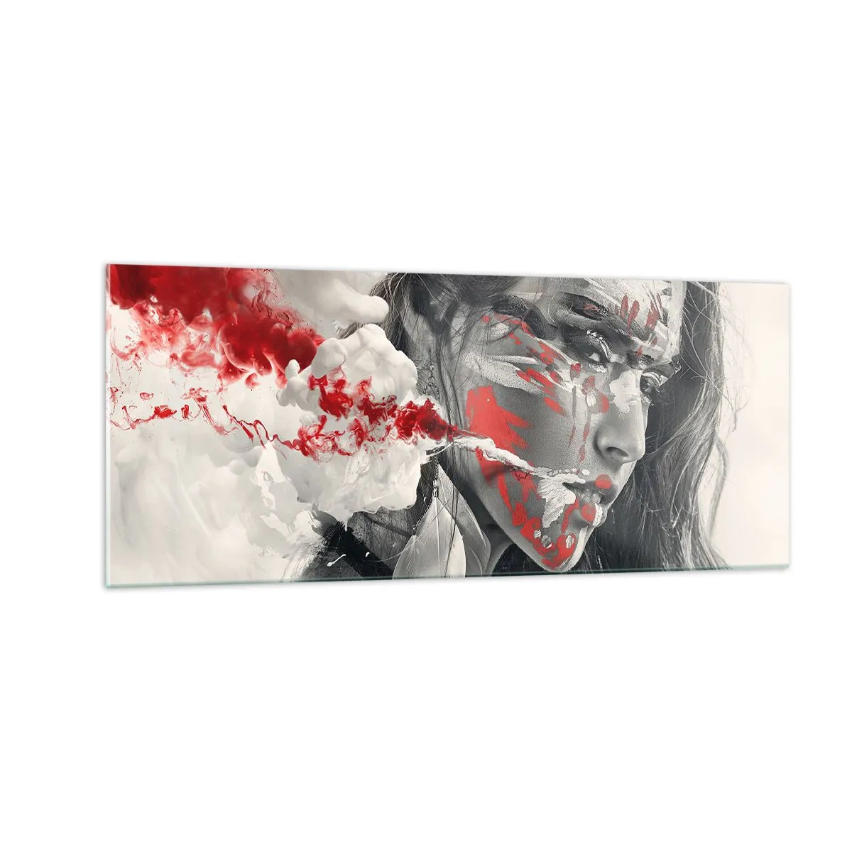 Üveg kép - Az abszurditás füstjében - 100x40 cm