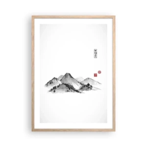 Poszter világos tölgy keretben - Messze a távoltól - 50x70 cm