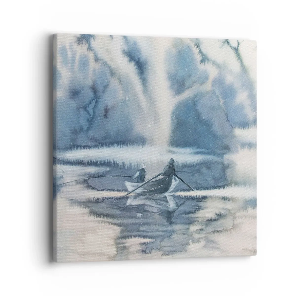 Vászonkép - Horgászok a paradicsomukban - 40x40 cm