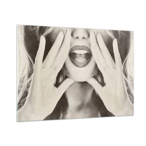 Üveg kép - Jövök már! - 100x70 cm