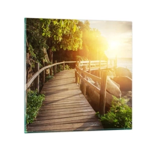 Üveg kép - Újabb kanyar, újabb csoda - 70x70 cm