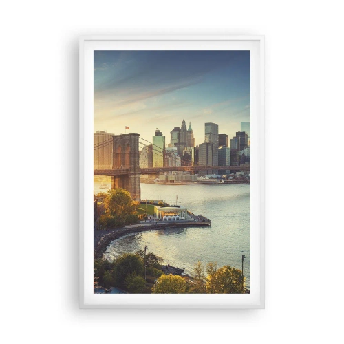 Poszter fekete keretben - Nagyváros hajnala - 61x91 cm