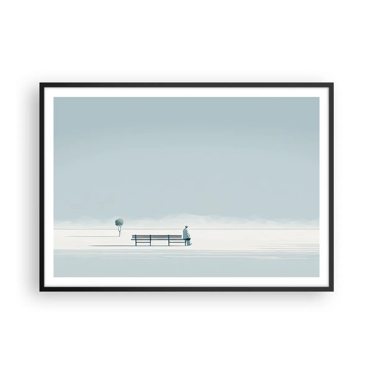 Poszter fehér keretben - Igen, én várok. - 100x70 cm