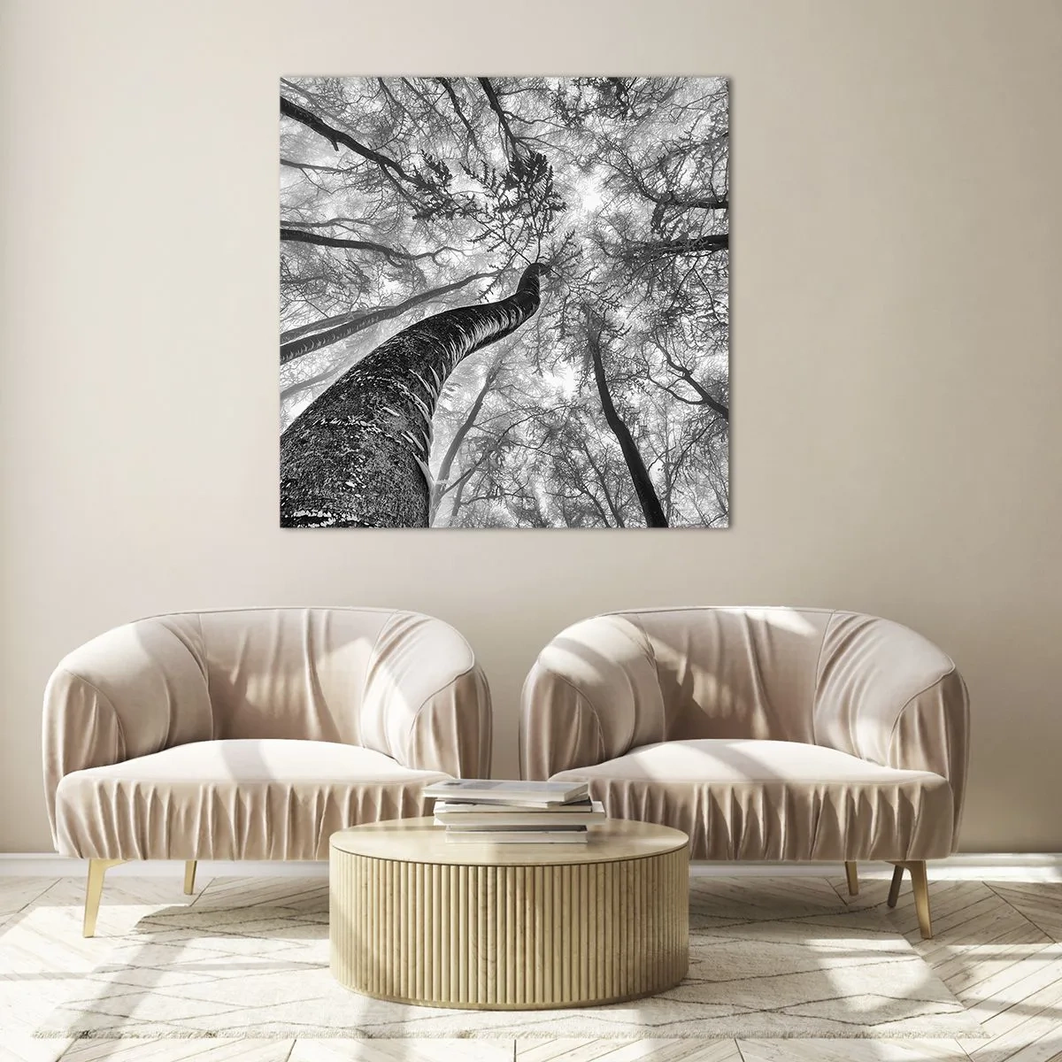 Üveg kép - Verseny a fény felé - 70x70 cm