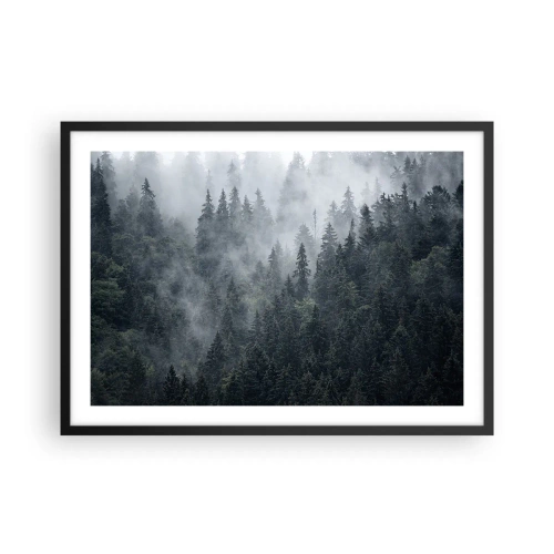 Poszter fehér keretben - Erdei hajnal - 70x50 cm