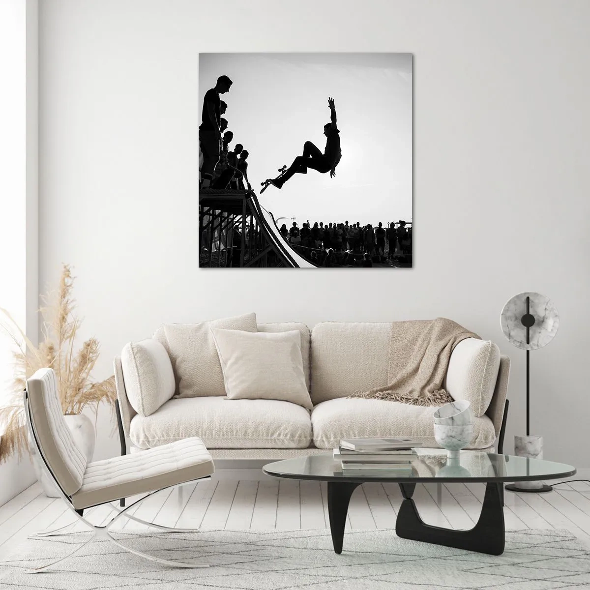 Üveg kép - Hősök és nézők - 50x50 cm