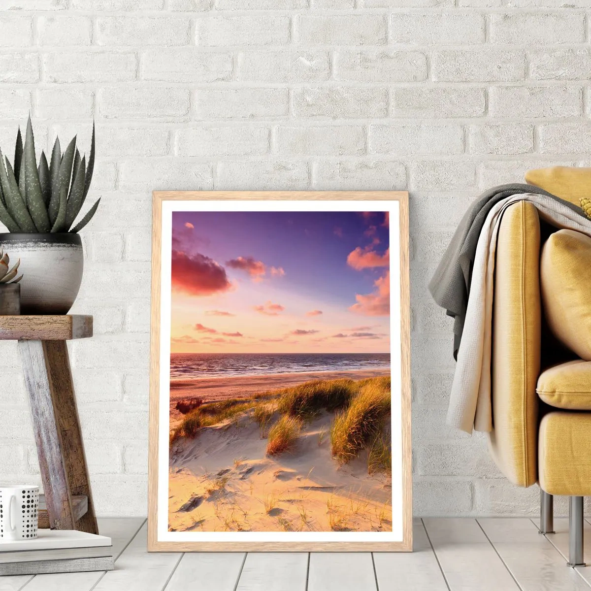 Poszter világos tölgy keretben - Már érződik a nyár a levegőben - 70x100 cm