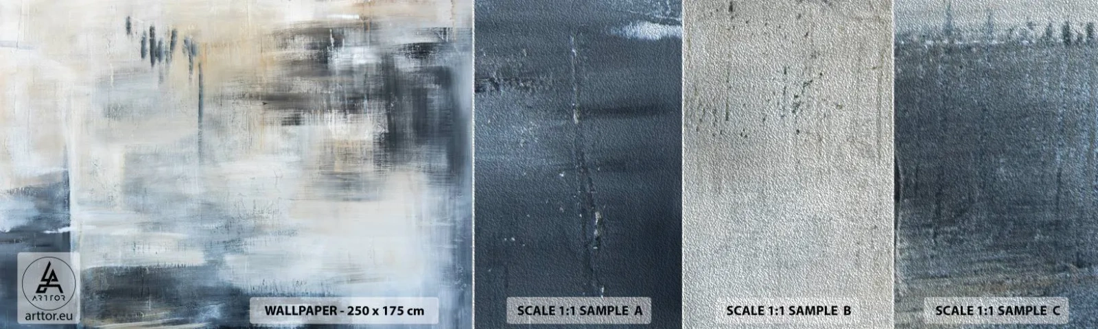 Fotótapéta Minta Premium Sand - A kék fátyol mögött - Darab, Absztrakció, Ipari - 100x30 cm